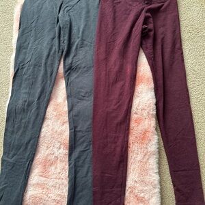 Aeropostale Gray and Burgundy Leggings